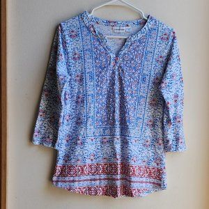 i.b.diffusion V-Neck Bohemian Aztec Print Jersey Size Small